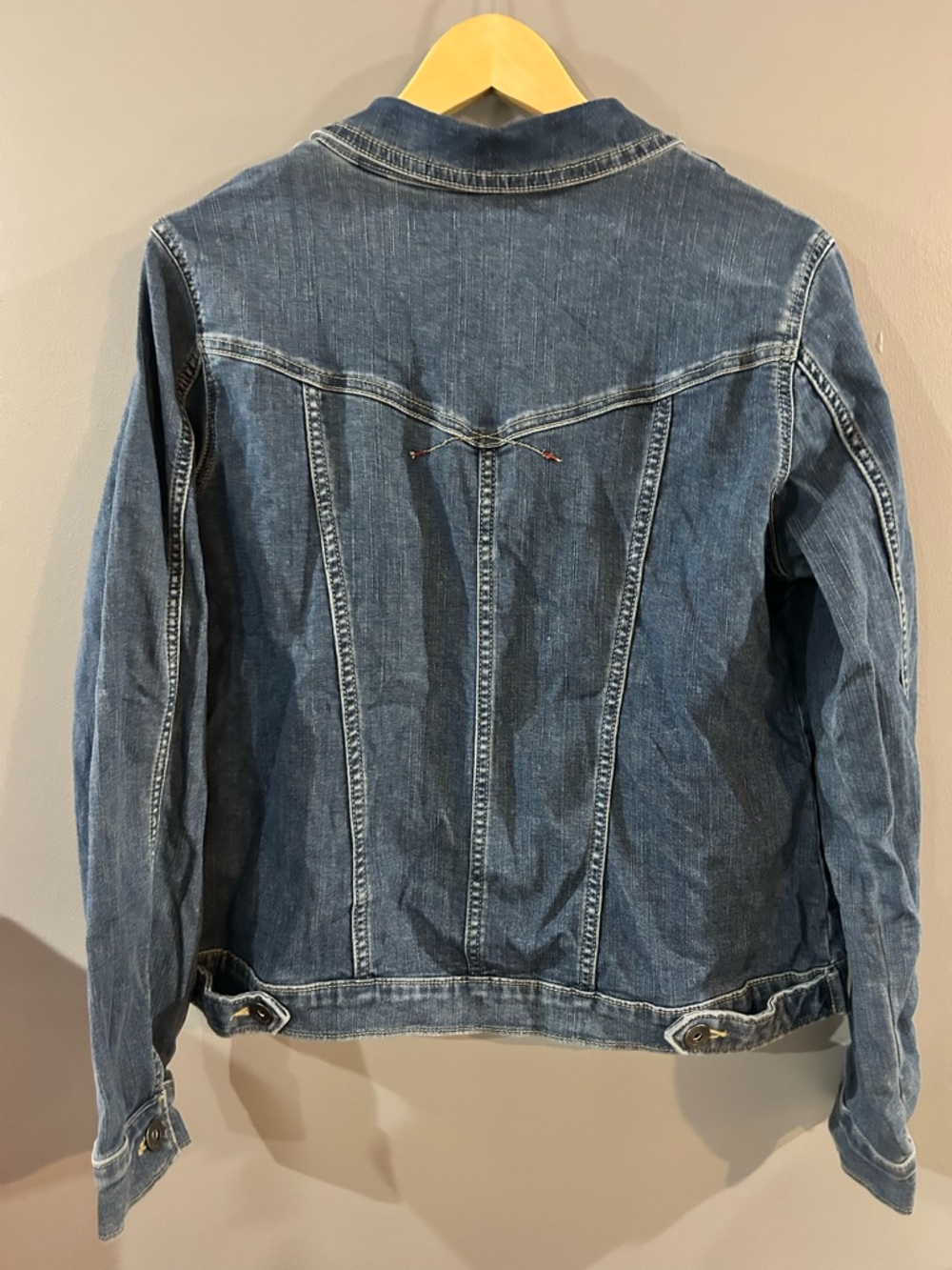 Wrangler Women's Distressed Indigo Denim Jacket - Picture 2 of 4